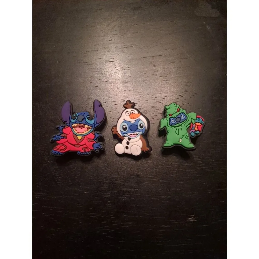 Lot Of 3 Disney‎ Stitch Movie Ohana Themed Croc Charm Jibz